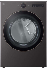 lg DLEX6500B 7.4 cu. ft. Vented Stackable SMART Electric Dryer in Black Steel with TurboSteam and AI Sensor Dry Technology