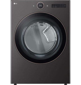 lg DLEX6500B 7.4 cu. ft. Vented Stackable SMART Electric Dryer in Black Steel with TurboSteam and AI Sensor Dry Technology