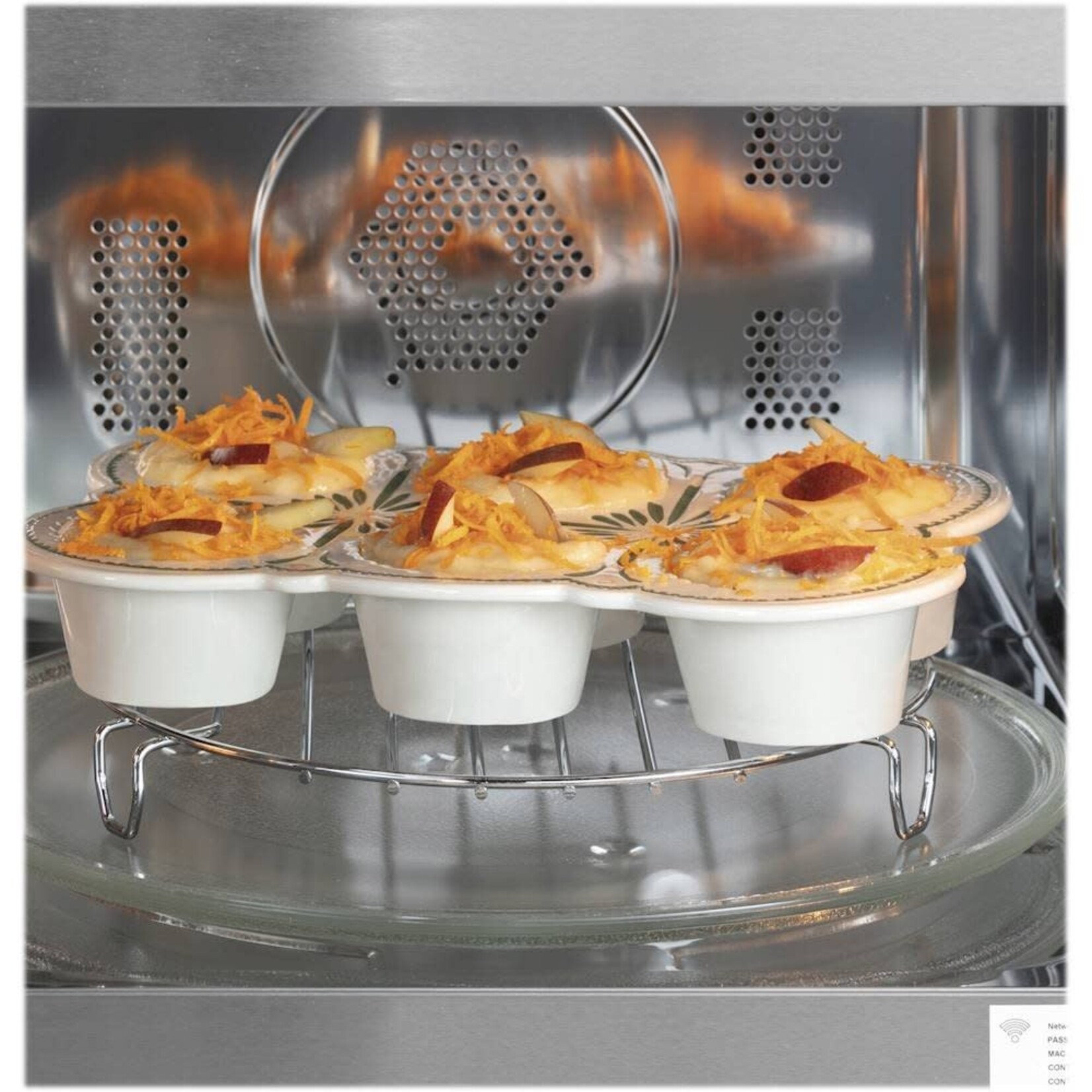 Café Appliances #CEB515P2NSS - Cafe Scan-to-Cook 1.5-cu ft 1000-Watt Sensor Cooking Controls Countertop Convection Microwave (Stainless Steel)