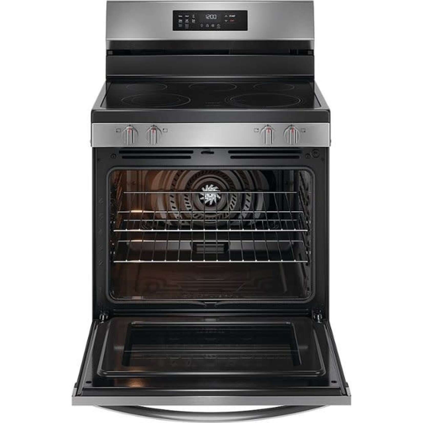 Frigidaire #Frigidaire FCRE3083ASA  5.3 Cu. Ft. Freestanding Electric Range with Air Fry - Black Stainless Steel