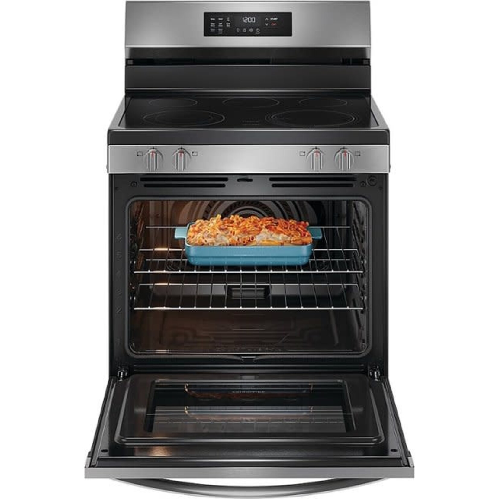 Frigidaire #Frigidaire FCRE3083ASA  5.3 Cu. Ft. Freestanding Electric Range with Air Fry - Black Stainless Steel