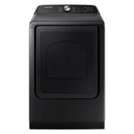 SAMSUNG DVG55CG7100V Samsung - 7.4 Cu. Ft. Smart Gas Dryer with Steam Sanitize+ - Black