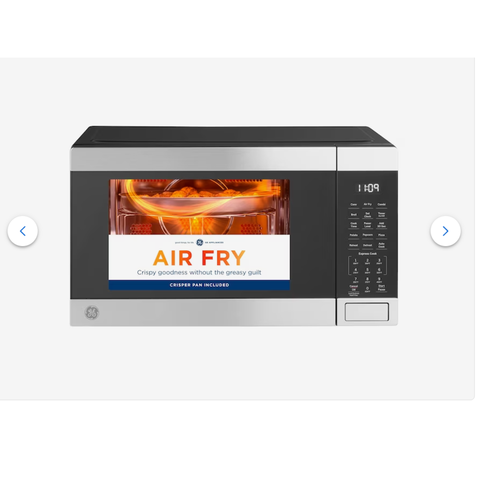 GE #JES1109RR1SS GE 1-cu ft 1050-Watt Countertop Convection Microwave (Stainless Steel)