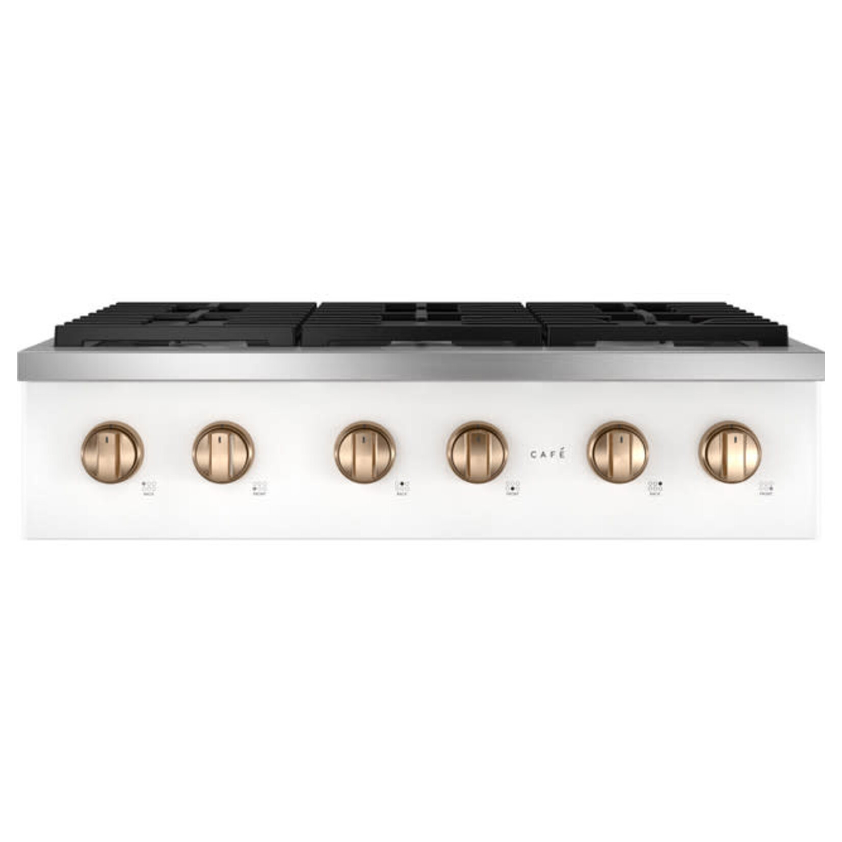 CGU366P4TW2 Cafe 36 in. Gas Cooktop in Matte White with 6 Burners