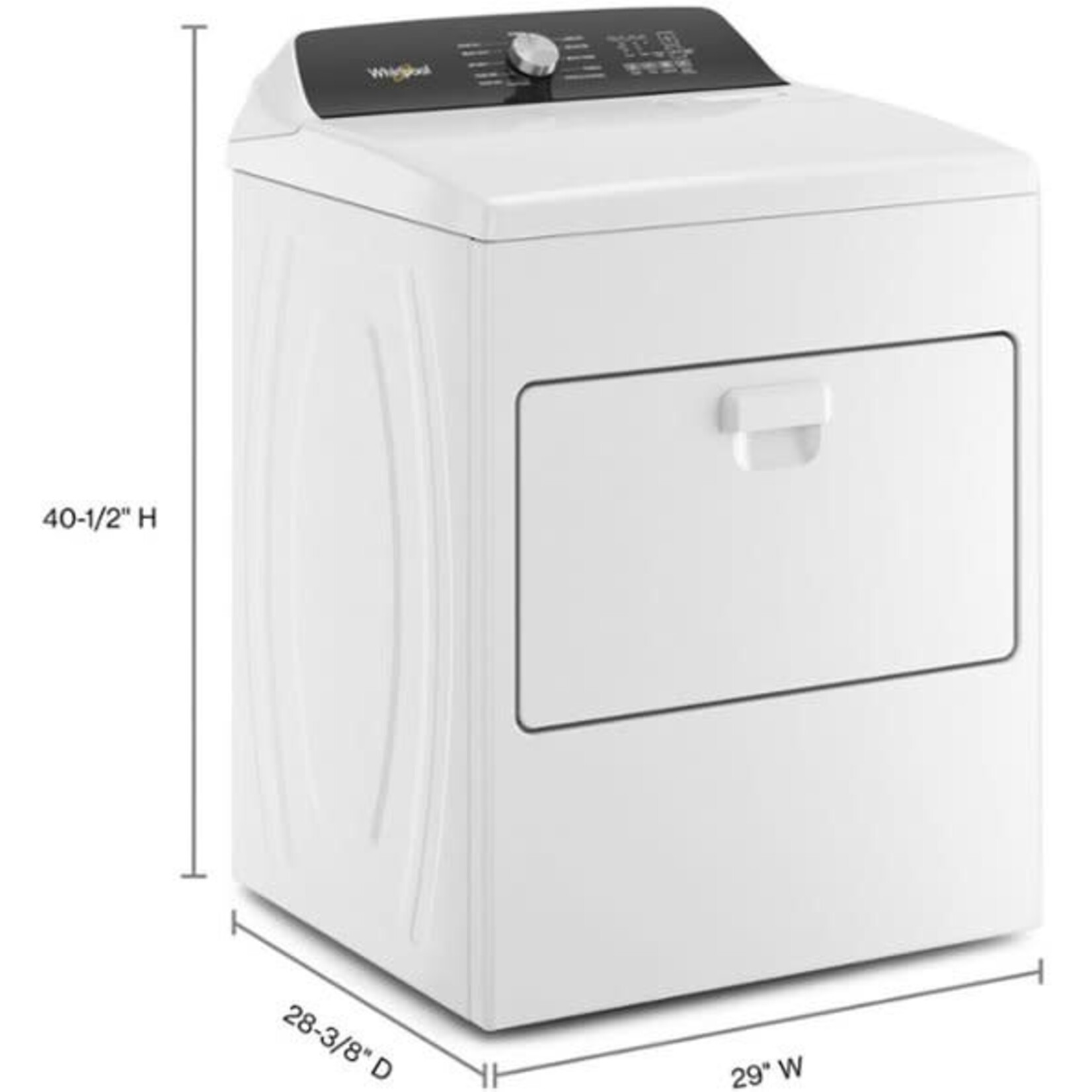 Whirlpool #*WED5010LW Whirlpool 7.0 cu. ft. White Top Load Electric Moisture Sensing Dryer