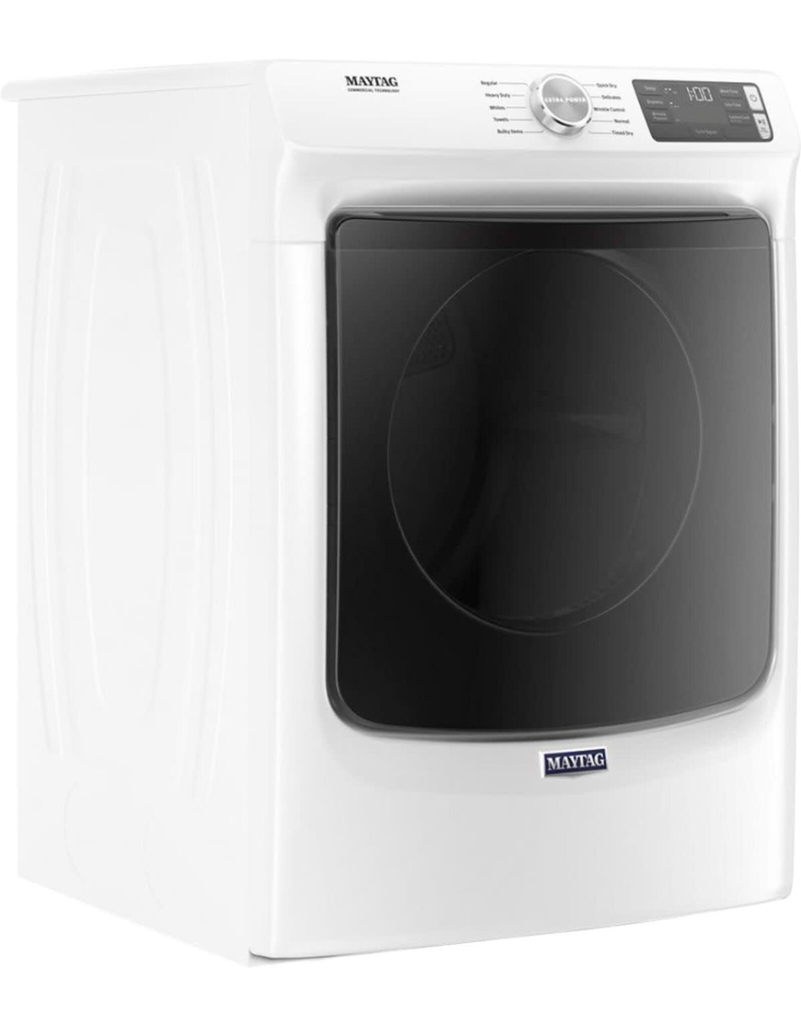 MAYTAG MED5630HW 7.3 cu. ft. 240-Volt White Stackable Electric Vented Dryer with Quick Dry Cycle, ENERGY STAR