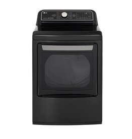LG Electronics DLEX7900BE 7.3 cu ft Ultra Large Smart Front Load Electric Dryer with EasyLoad Door, SensorDry & TurboSteam in Black Steel