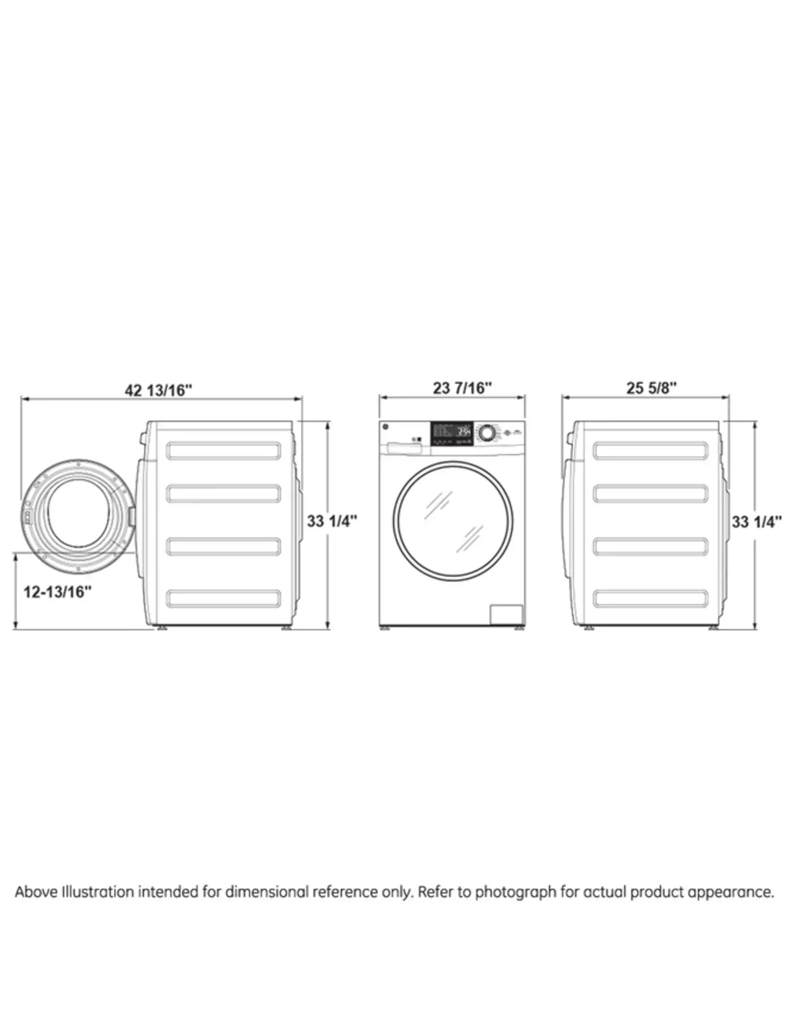 GE USED  GE 2.4 cu. ft. White High-Efficiency 120-Volt Ventless Electric All-in-One Washer Dryer Combo