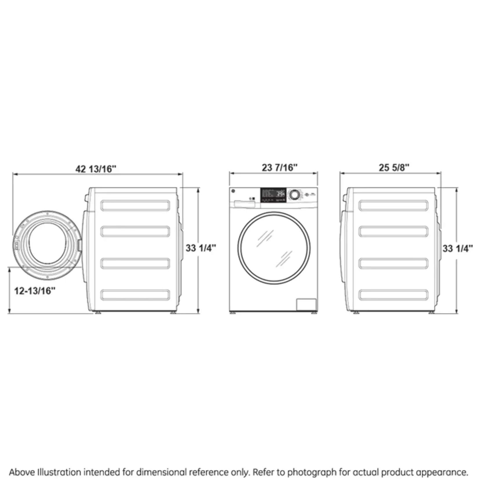 GE GFQ14ESSNWW-GE 2.4 cu. ft. White High-Efficiency 120-Volt Ventless Electric All-in-One Washer Dryer Combo