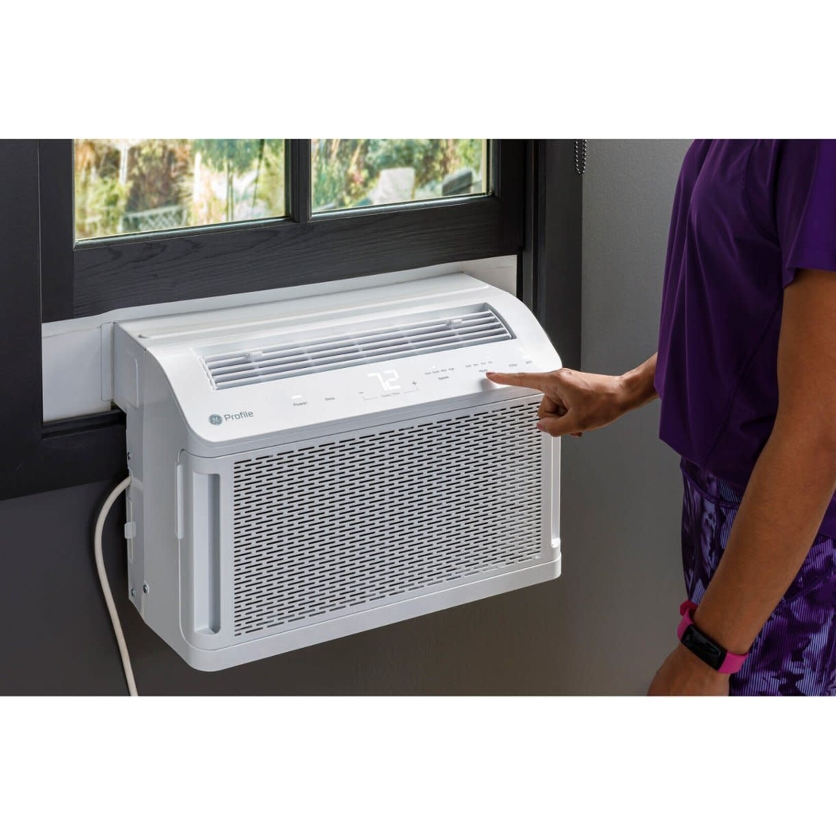 GE #AHTT08BC-GE Profile - ClearView 350 sq. ft. 8,300 BTU Smart Ultra Quiet Window Air Conditioner with Wifi and Remote - White