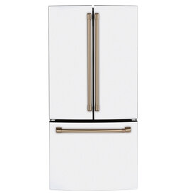 GE Cafe' CWE19SP4NW2 18.6 cu. ft. French Door Refrigerator in Matte White, Fingerprint Resistant, Counter Depth and ENERGY STAR