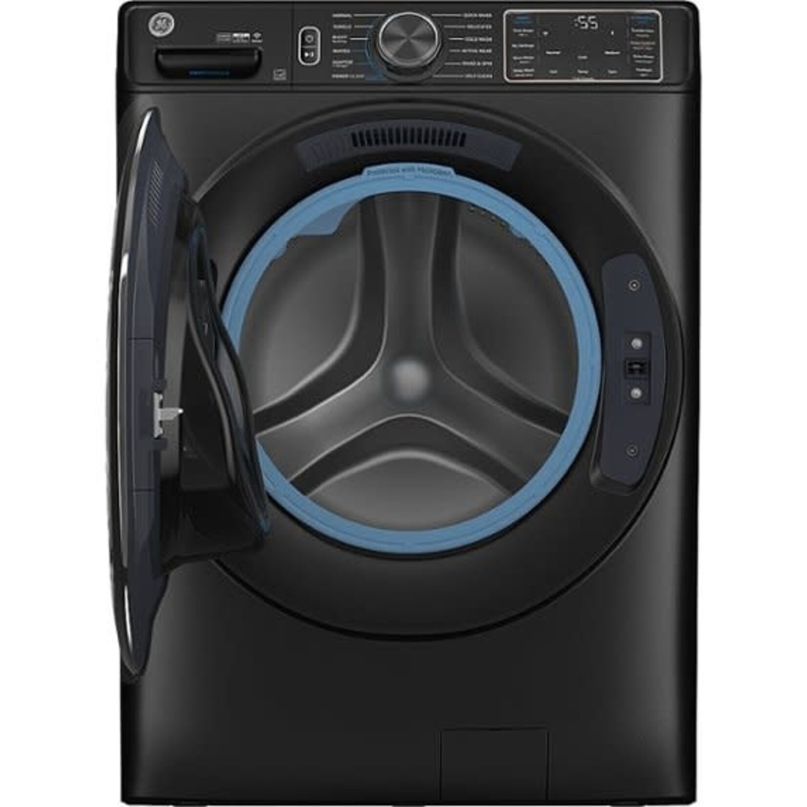 GE GFW655SPVDS GE 5-cu ft Stackable Steam Cycle Smart Front-Load Washer (Carbon Graphite) ENERGY STAR