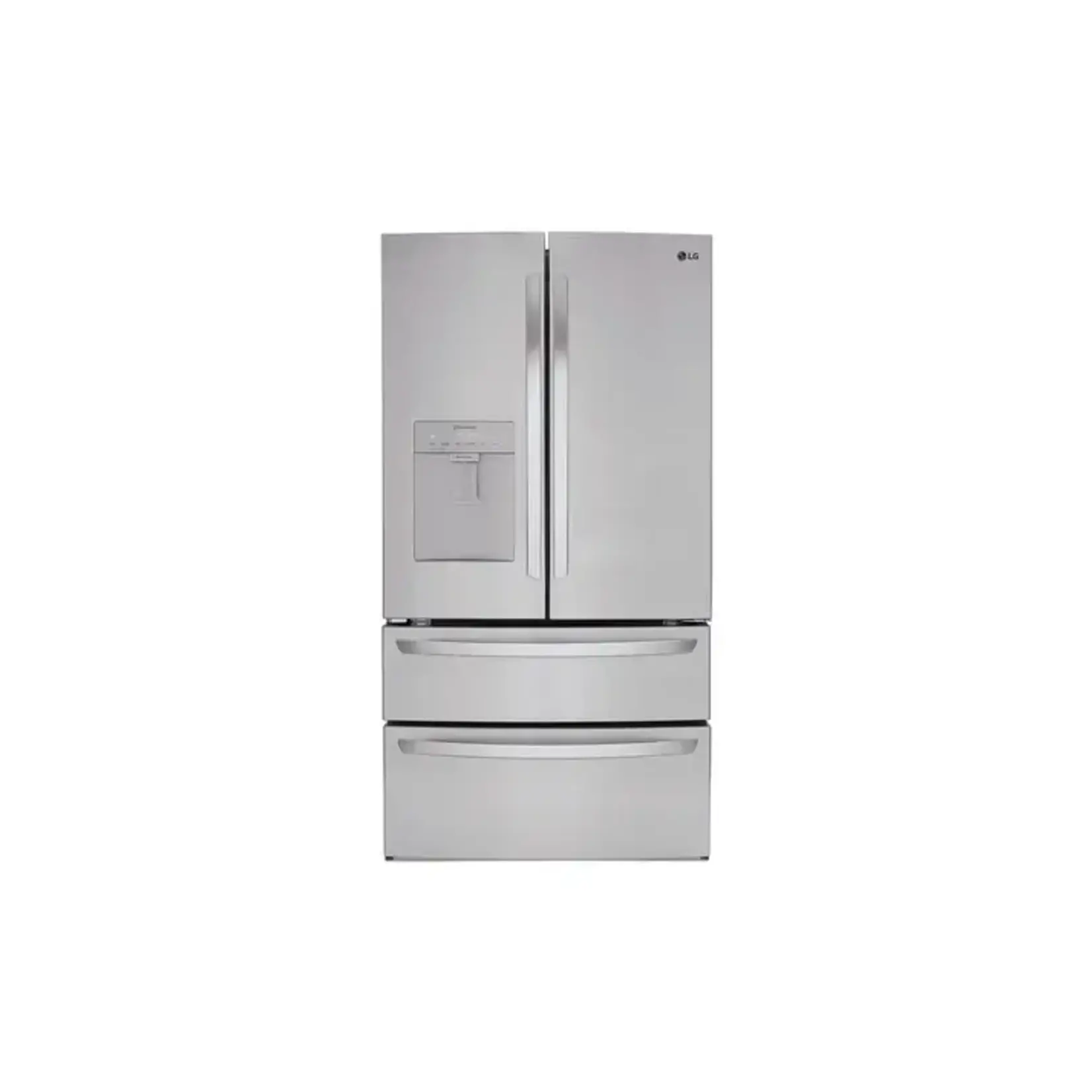 LG #LRMWS2906S 29 cu. ft. 4-Door French Door Refrigerator w/ External Water Dispenser, Door Cooling and Ice Maker in Stainless Steel