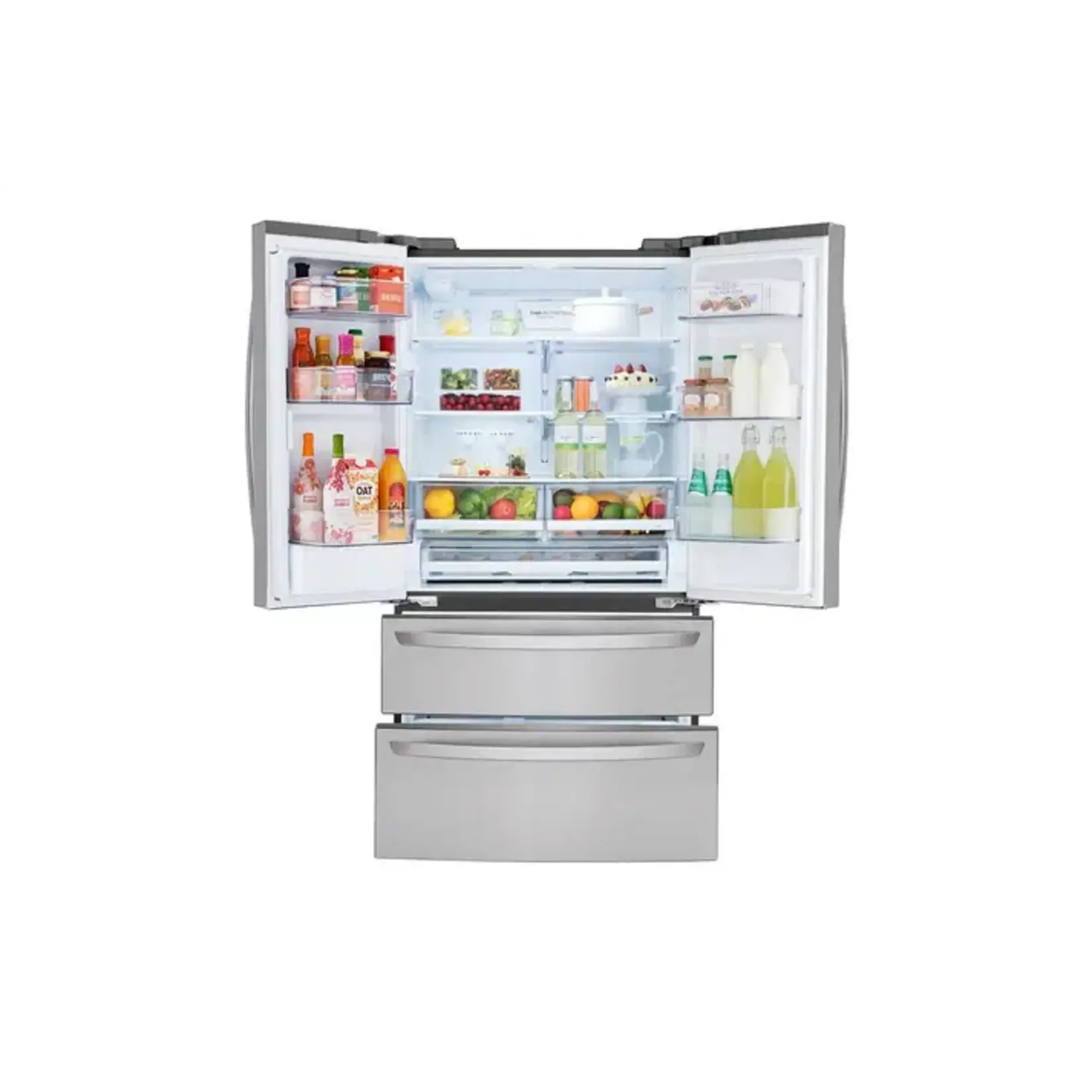 LG #LRMWS2906S 29 cu. ft. 4-Door French Door Refrigerator w/ External Water Dispenser, Door Cooling and Ice Maker in Stainless Steel