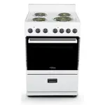 #PRE2425GW - Premium Levella 24 in. 2.7 cu. ft. Single Oven Electric Range with 4 Burners and Storage Drawer in White