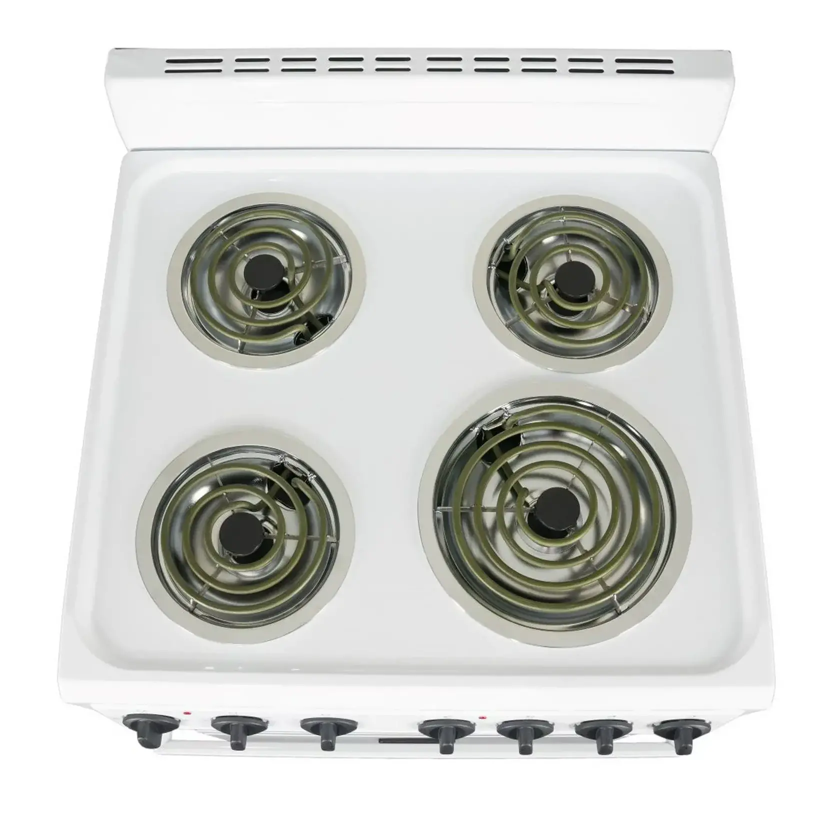 #PRE2425GW - Premium Levella 24 in. 2.7 cu. ft. Single Oven Electric Range with 4 Burners and Storage Drawer in White