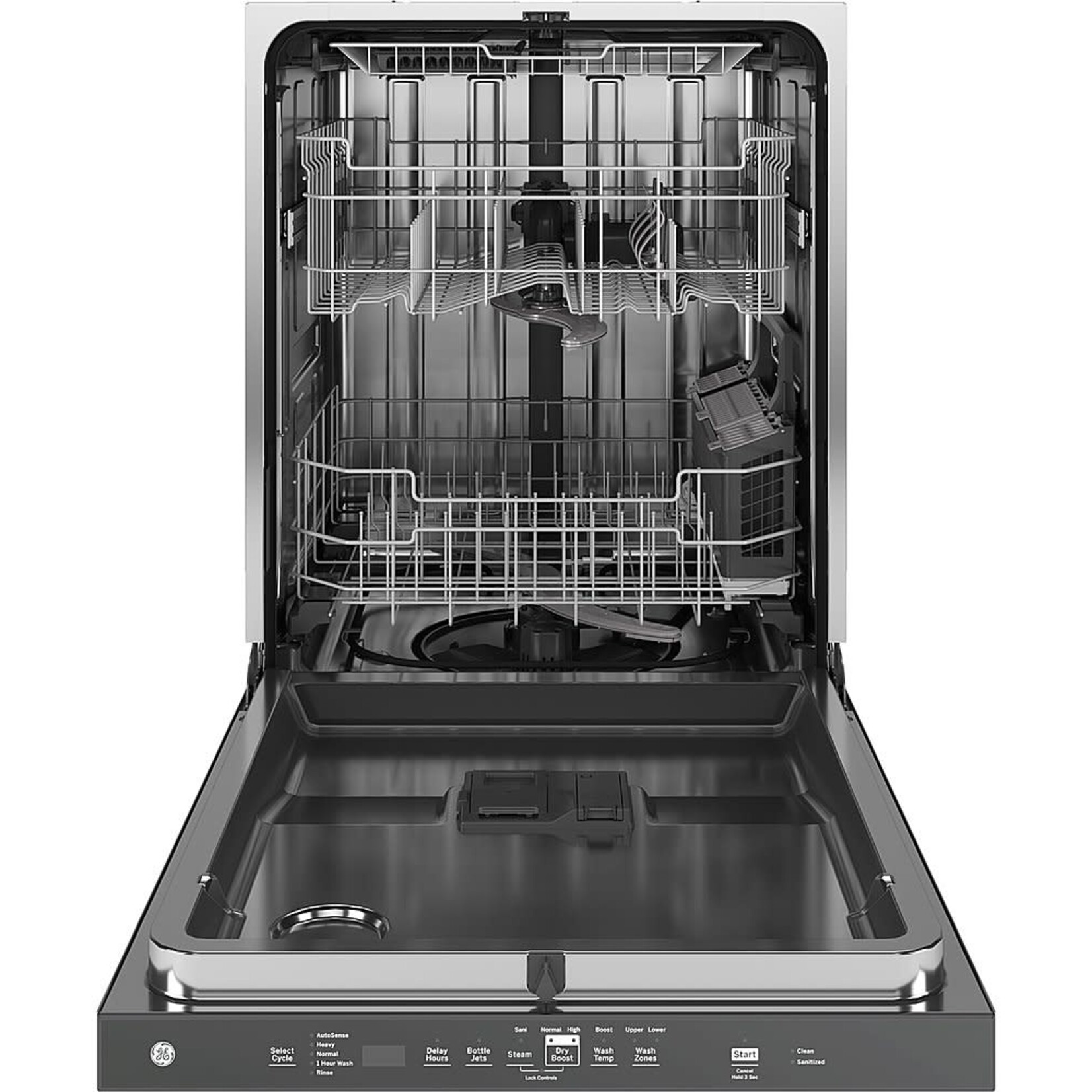 GE #*GDP670SYVFS GE® ENERGY STAR® Fingerprint Resistant Top Control with Stainless Steel Interior Dishwasher with Sanitize Cycle