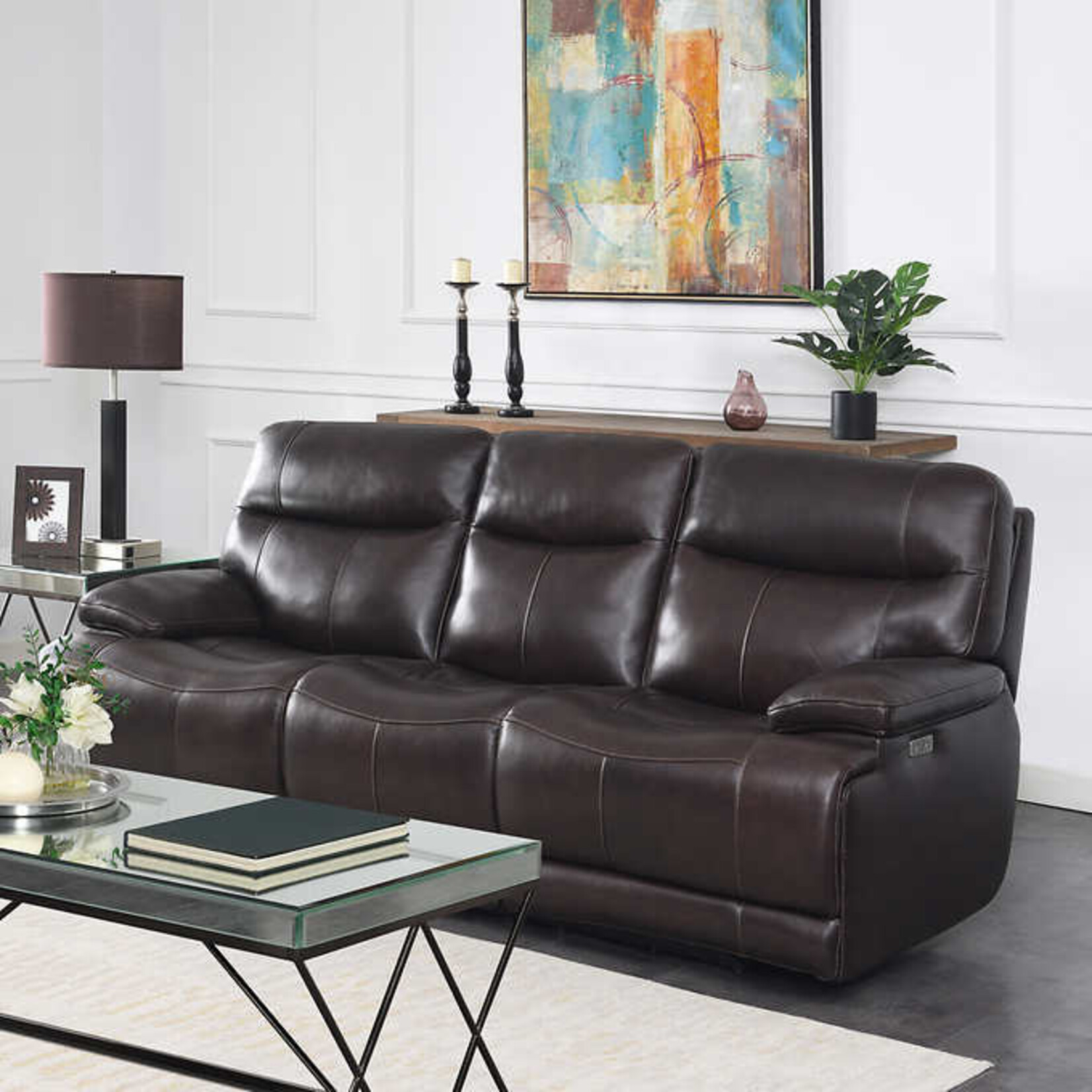 #1653285 - Ridgewin Leather Power Reclining Sofa