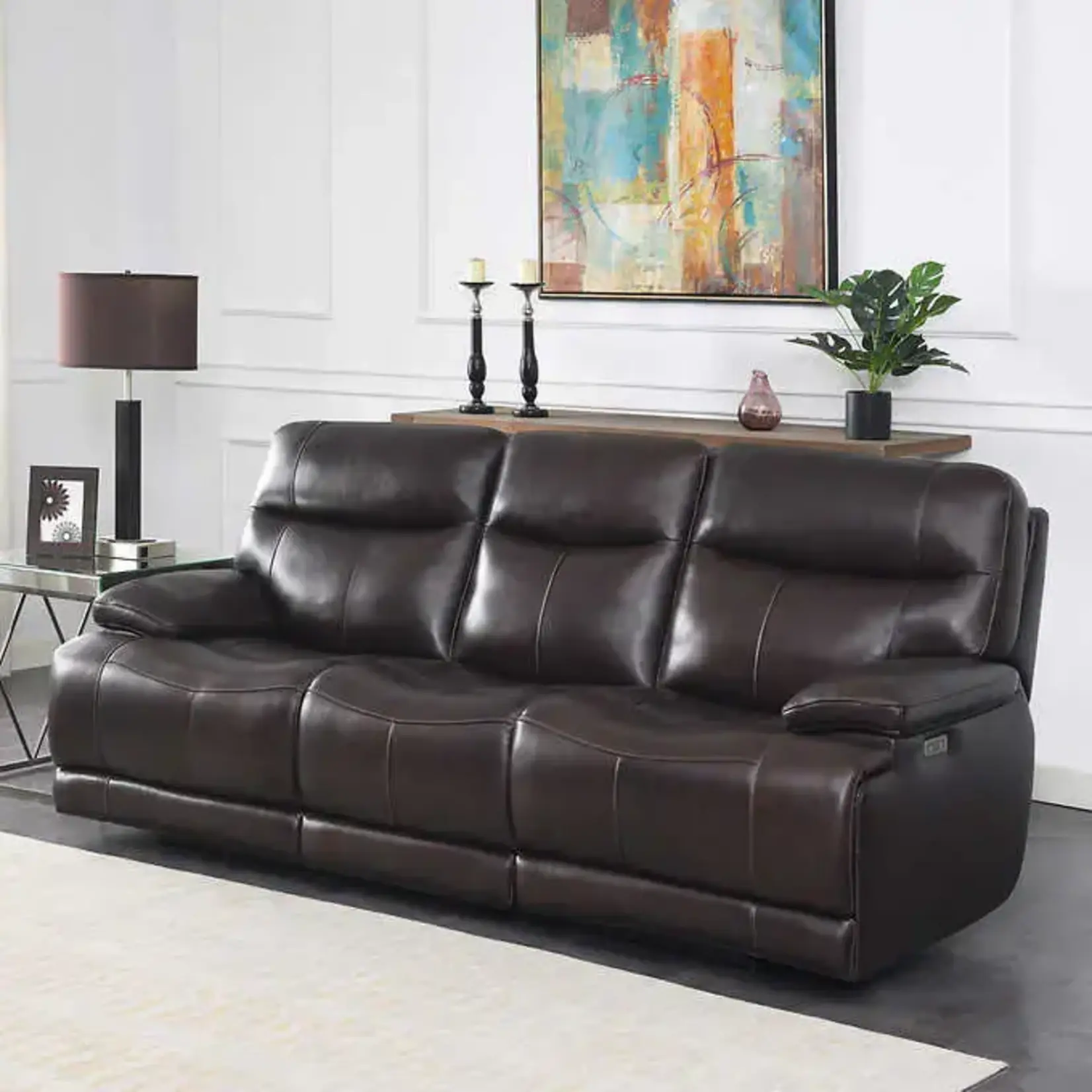 #1653285 - Ridgewin Leather Power Reclining Sofa