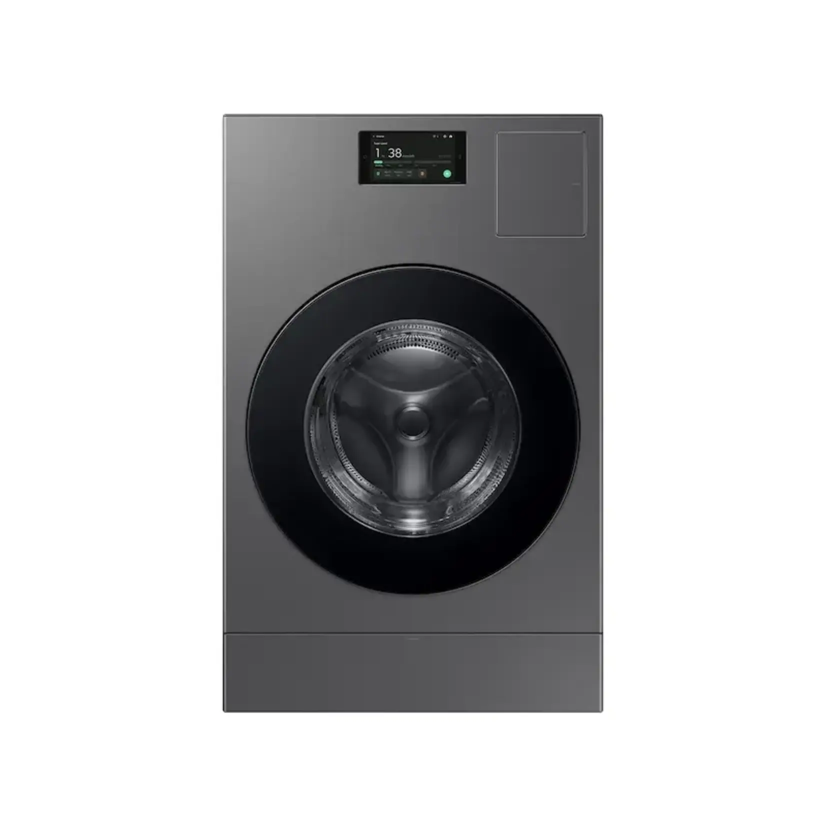 SAMSUNG #*WD53DBA900HZ Samsung Bespoke 5.3-cu ft Capacity Dark Steel Ventless All-in-One Washer/Dryer Combo with Steam Cycle ENERGY STAR