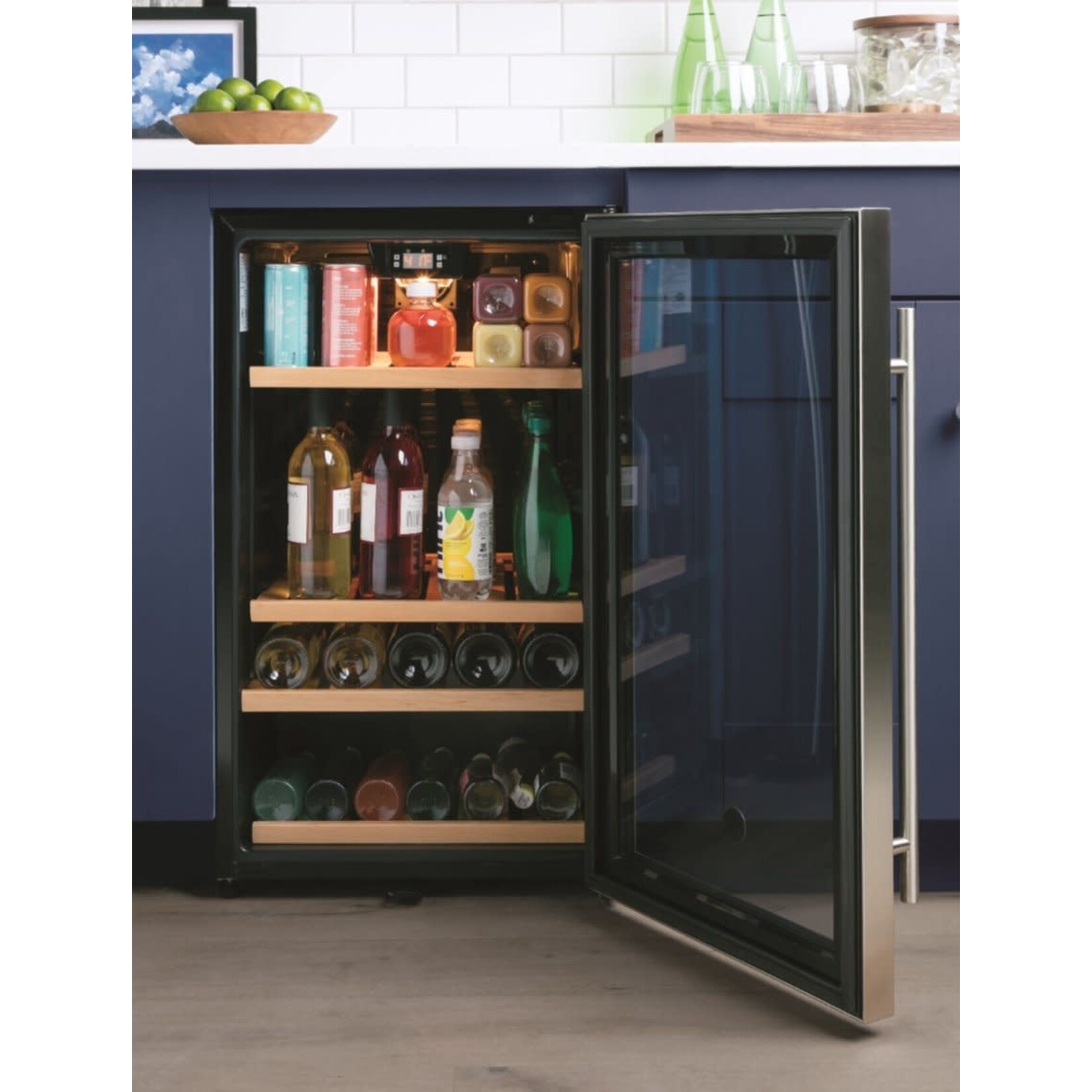 GE #GVS04BQNSS-GE 31-Bottle Beverage Cooler in Stainless Steel