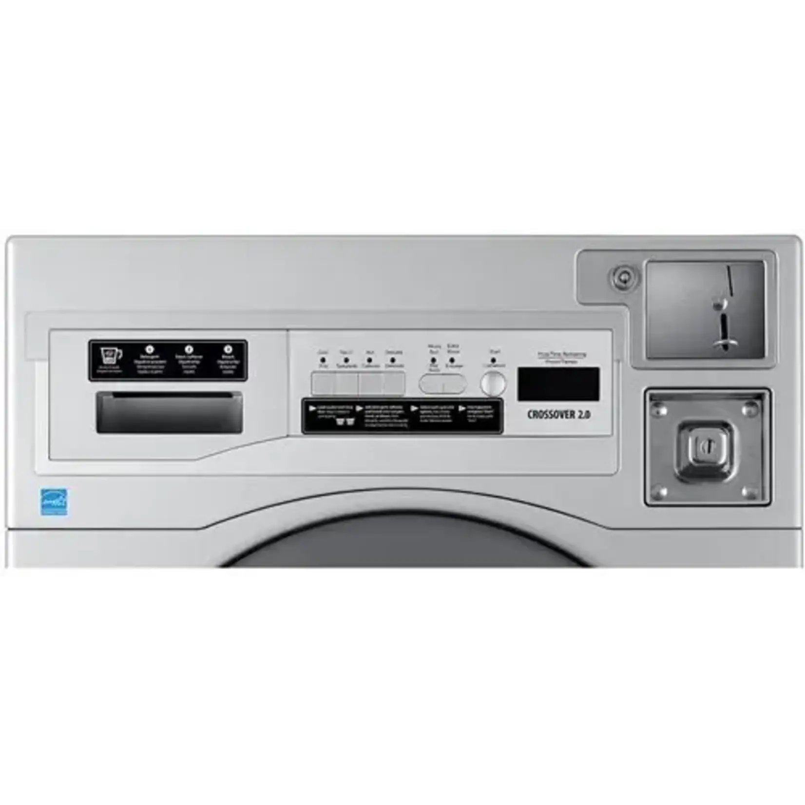 #WHLFP817MC2-27 Inch Front Load Washer with 3.5 Cu. Ft. Capacity, 15,000+ Cycle Life, 300 G-force Extraction, 8-Point Suspension, Heavy-Duty SKF Bearings, 4 Wash Cycles, Real-Time Clock, ADA Compliant, and ENERGY STAR® Certified: Coin/Card and OPL
