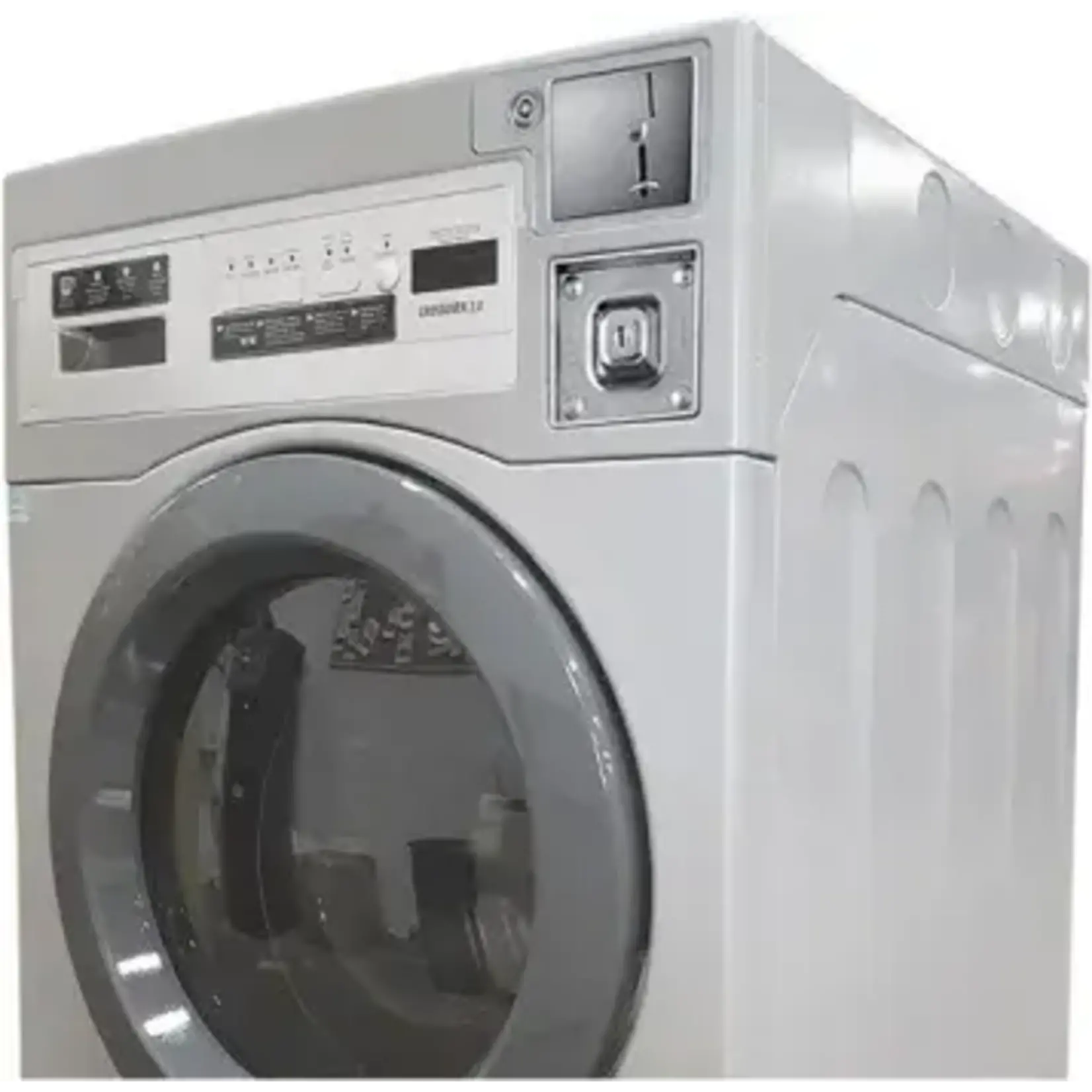 #WHLFP817MC2-27 Inch Front Load Washer with 3.5 Cu. Ft. Capacity, 15,000+ Cycle Life, 300 G-force Extraction, 8-Point Suspension, Heavy-Duty SKF Bearings, 4 Wash Cycles, Real-Time Clock, ADA Compliant, and ENERGY STAR® Certified: Coin/Card and OPL