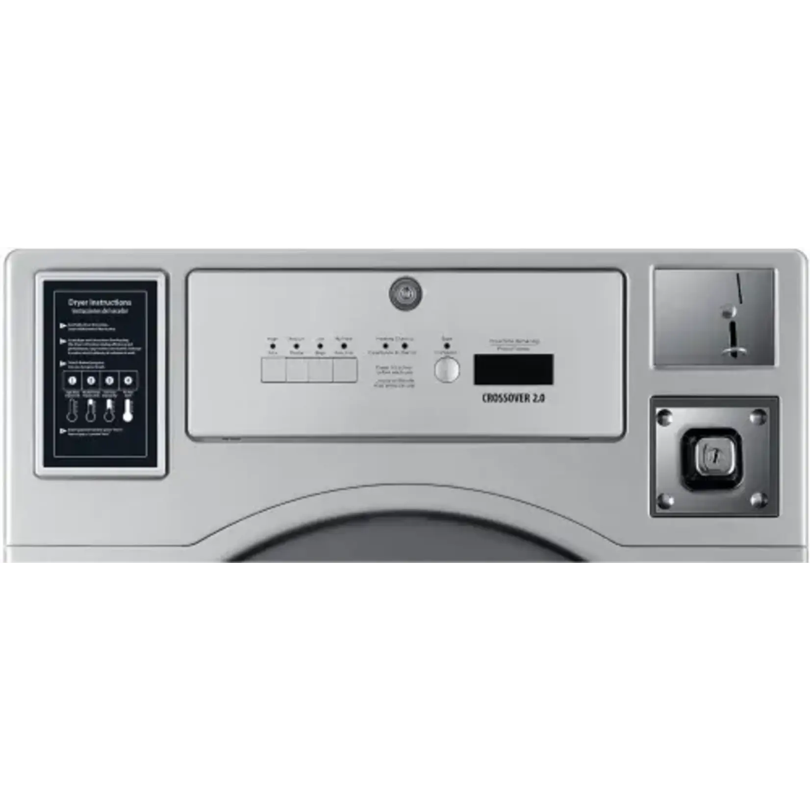 #DLHF0817EC Commercial Laundry 7 cu. ft. Gray Electric Dryer Coin-Operated and Free Use