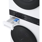 LG #WKHC152HWA - LG 2.4 cu. ft. Washer, 4.2 cu. ft. Dual Inverter Heat Pump Ventless Electric Dryer, Washtower, Center Control AIDD in White