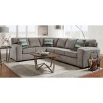Nationwide Furniture Distributors #U311 - NATIONWIDE CONTEMPORARY TWO- PIECE SECTIONAL IN A GRAY TEXTURED FABRIC