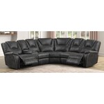 Nationwide Furniture Distributors #U165 - NATIONWIDE Three Piece Power Motion Sectional With Two Recliners