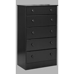 Nationwide Furniture Distributors #S505 - NATIONWIDE 5 Drawer Chest Black