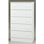 Nationwide Furniture Distributors #S506 - NATIONWIDE 5 Drawer Chest White