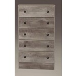 Nationwide Furniture Distributors #S507 - NATIONWIDE 5 Drawer Chest Grey