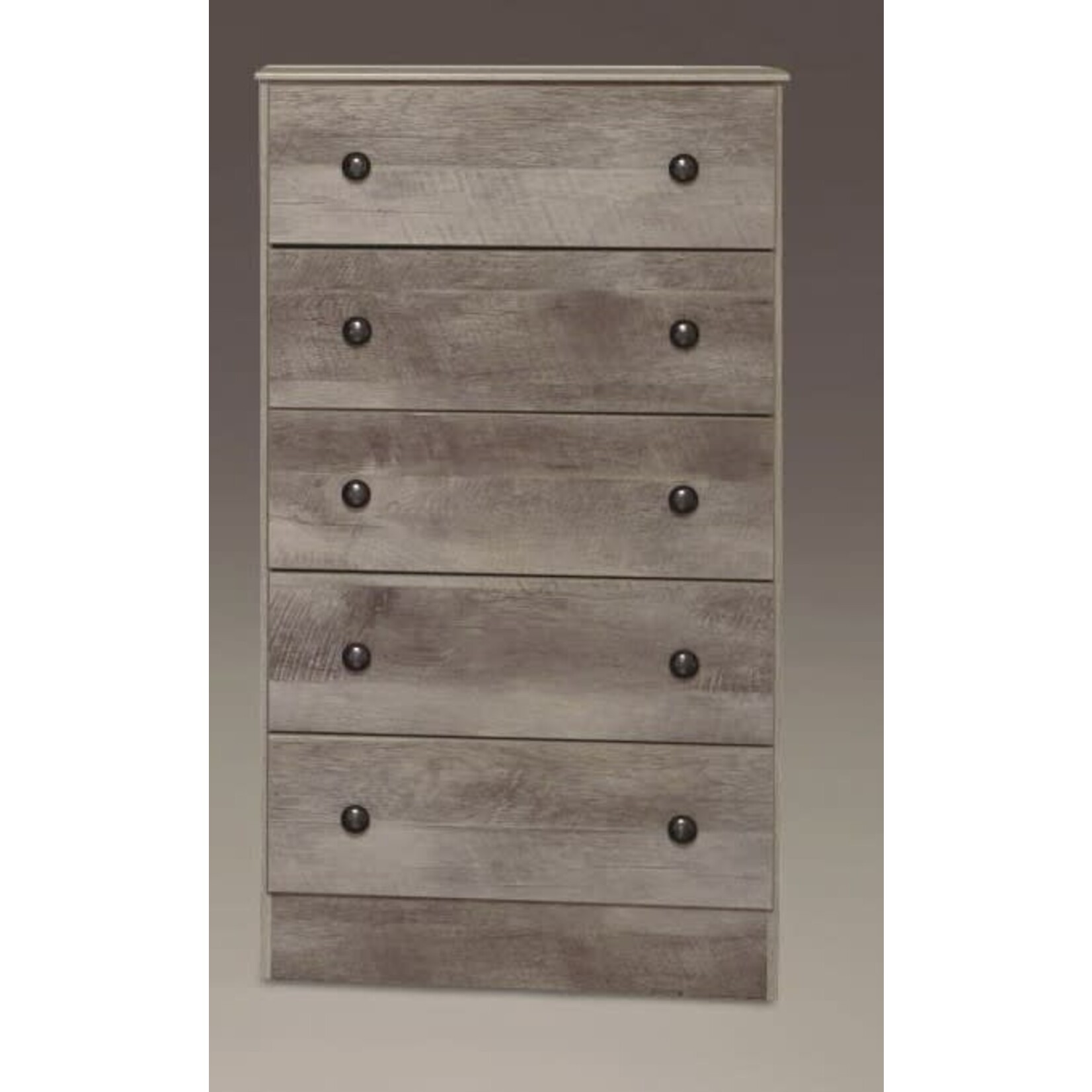 Nationwide Furniture Distributors #S507 - NATIONWIDE 5 Drawer Chest Grey