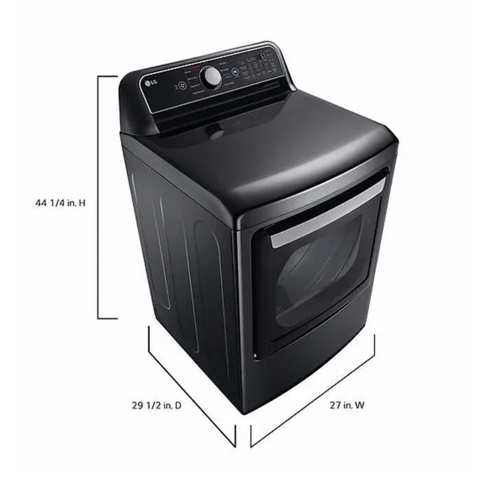 LG #DLEX7480LE - 7.3 cu. ft. Smart Rear Control Electric Energy Star Dryer with Sensor Dry & Steam Technology
