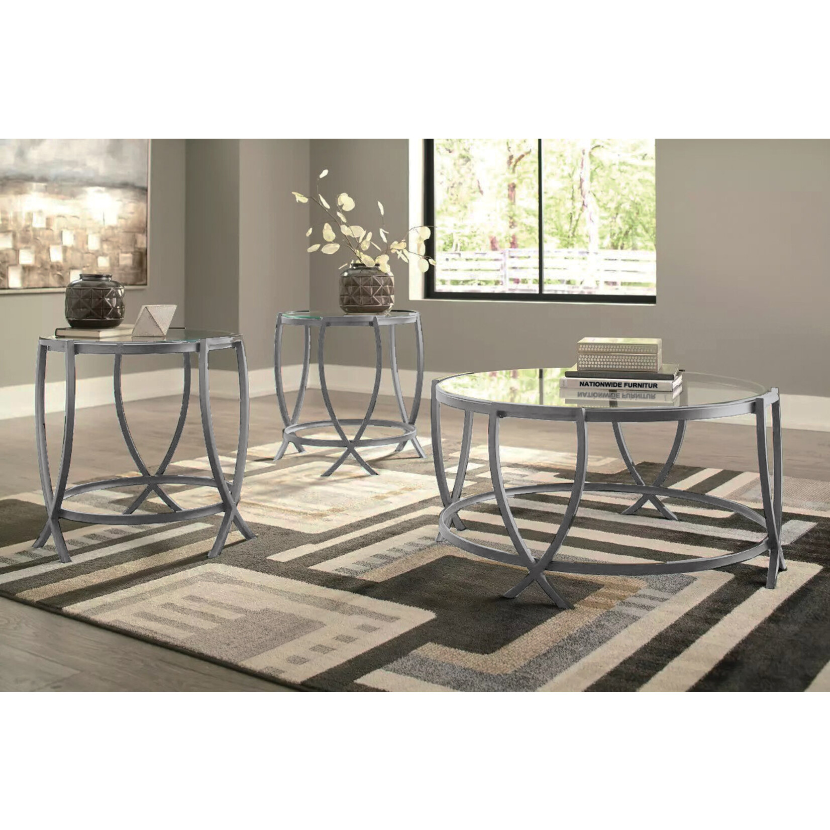 Nationwide Furniture Distributors #T312-3 NATIONWIDE Contemporary Style Occasional Tables