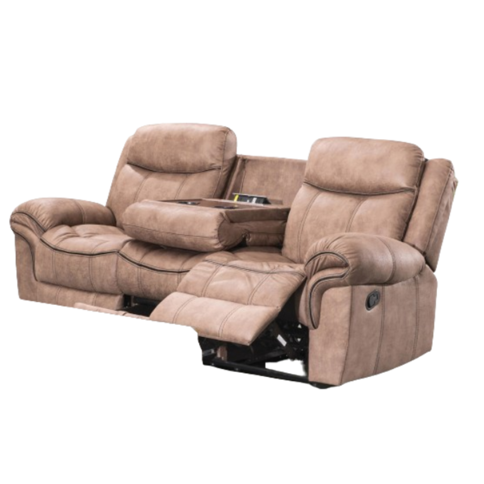Nationwide Furniture Distributors U105S - NATIONWIDE Reclining Sofa W/ Drop Down Table, USB Plug & Drawer