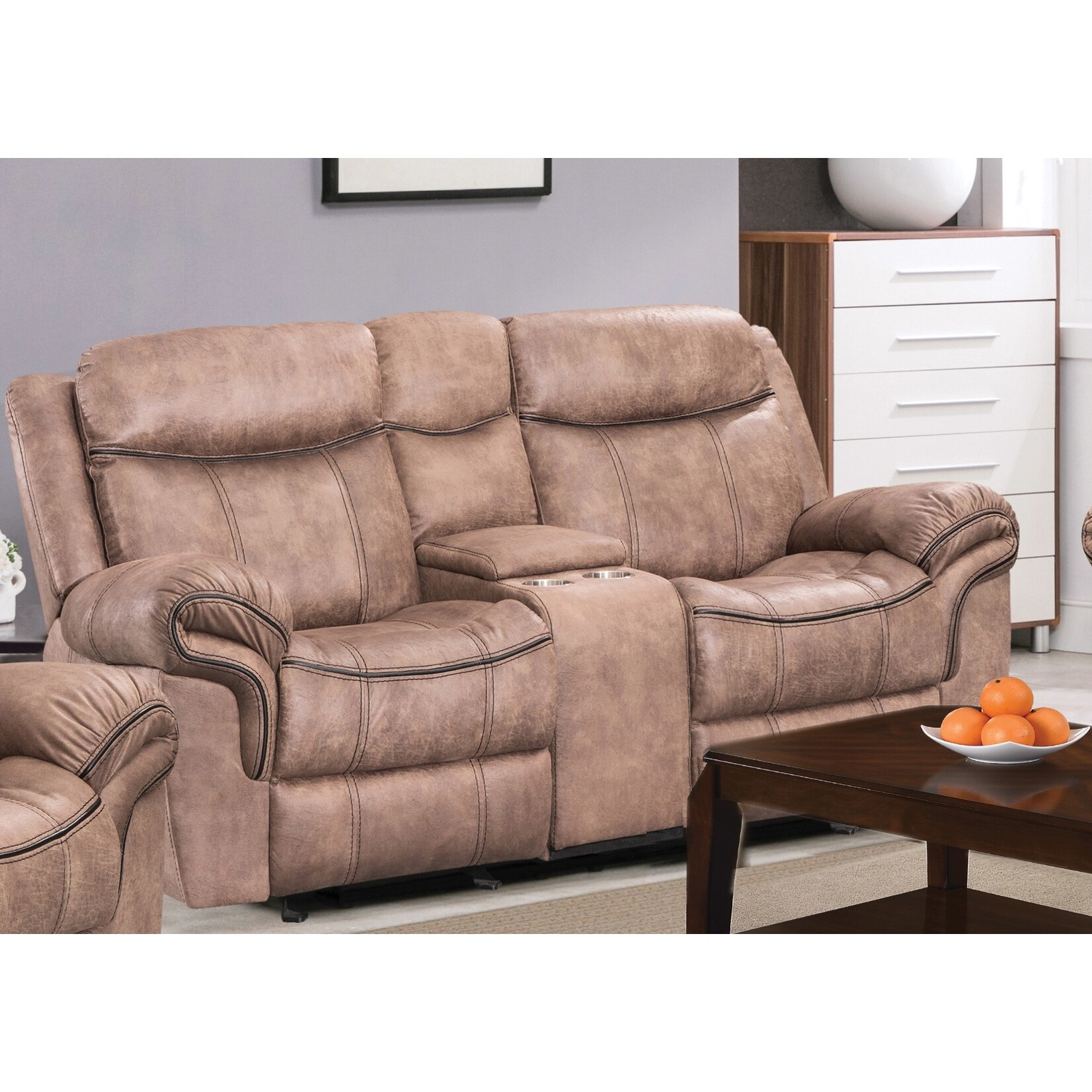 Nationwide Furniture Distributors U105L - NATIONWIDE Reclining Loveseat With Console