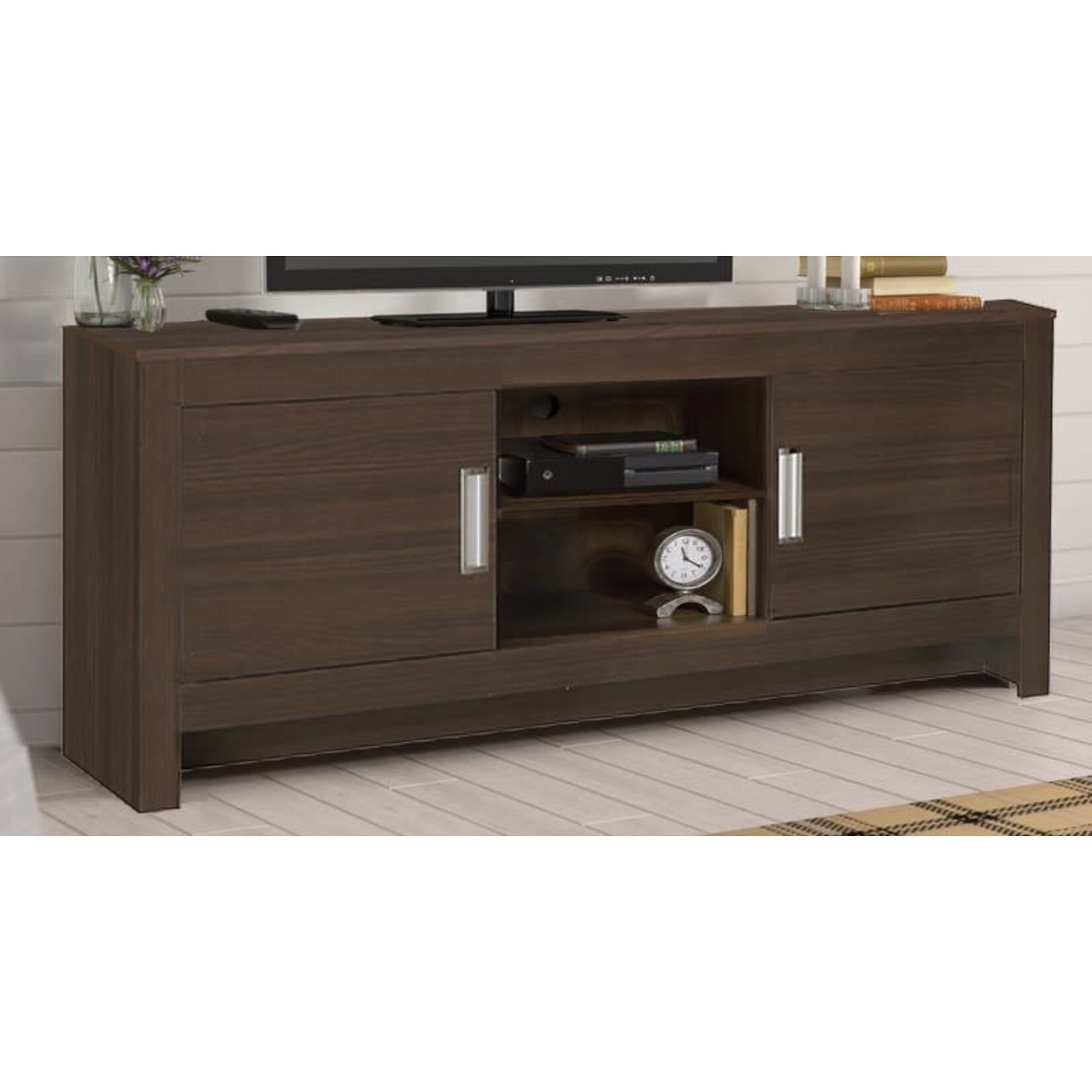 Nationwide Furniture Distributors #H244 - NATIONWIDE Brown Finish Wood TV Stand