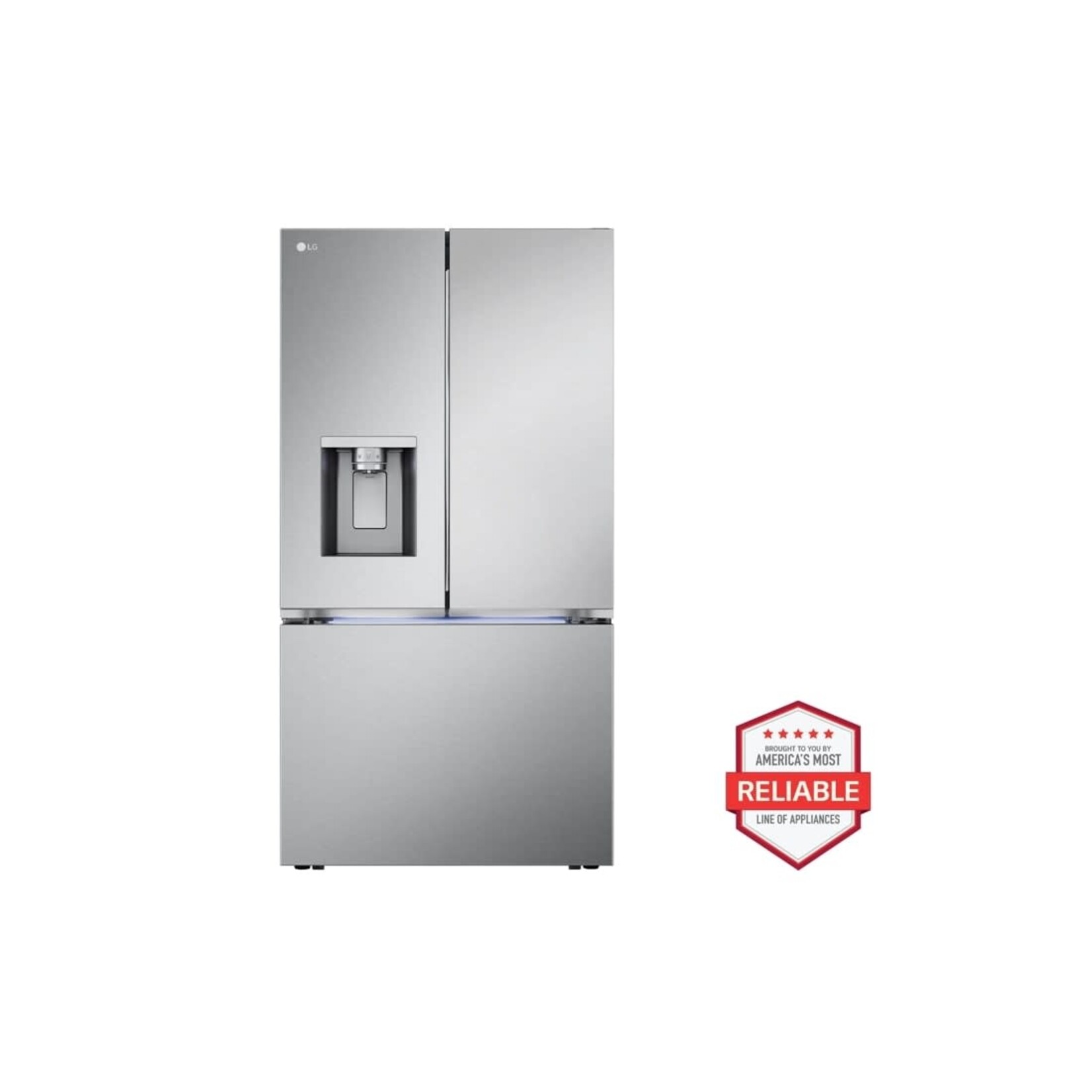 LG #*LRYXC2606S LG 26 cu. ft. Smart Counter-Depth MAX French Door Refrigerator with 4 types of ice in PrintProof Stainless Steel