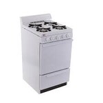 *BAK10100-Holiday 20-in 4 Burners 2.4-cu ft Freestanding Natural Gas Range (White)