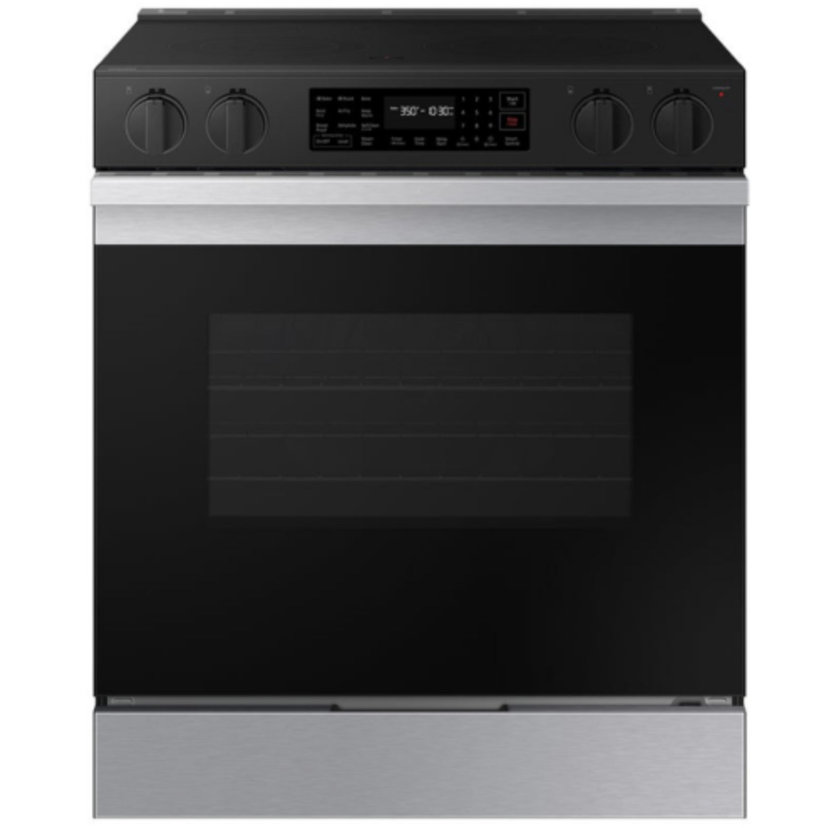 SAMSUNG SAMSUNG NSE6DG8300SR Bespoke 30 in. 6.3 cu.ft. 5 Burner Element Smart Slide-In Electric Range w/ AirFry & Safety Knobs in Stainless Steel