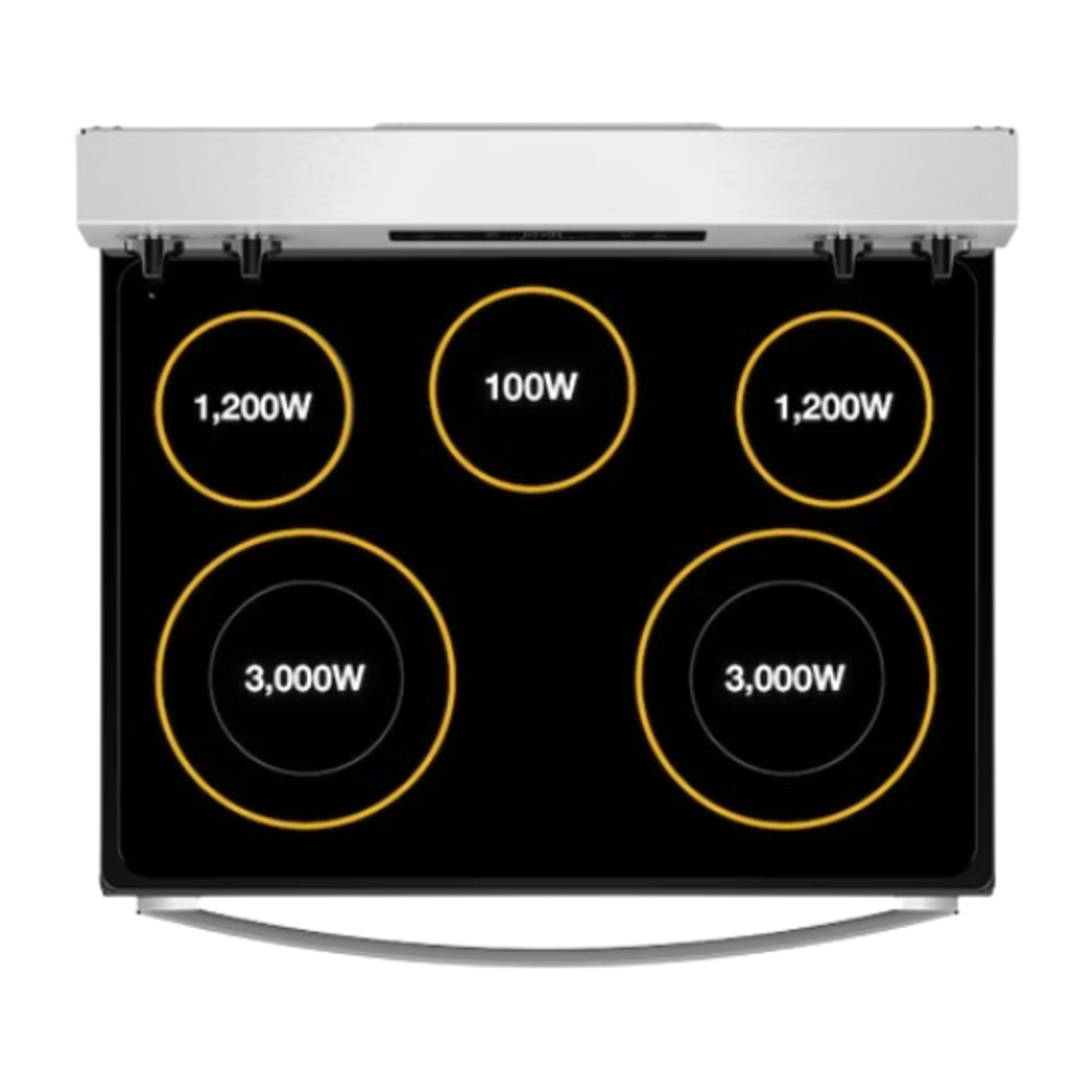 Whirlpool #*WFES3330RZ Whirlpool 30-in Glass Top 5 Burners 5.3-cu ft Steam Cleaning Freestanding Electric Range (Fingerprint Resistant Stainless Steel)