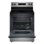 Whirlpool #WFES3030RS Whirlpool 30-in Glass Top 4 Burners 5.3-cu ft Freestanding Electric Range (Stainless Steel)