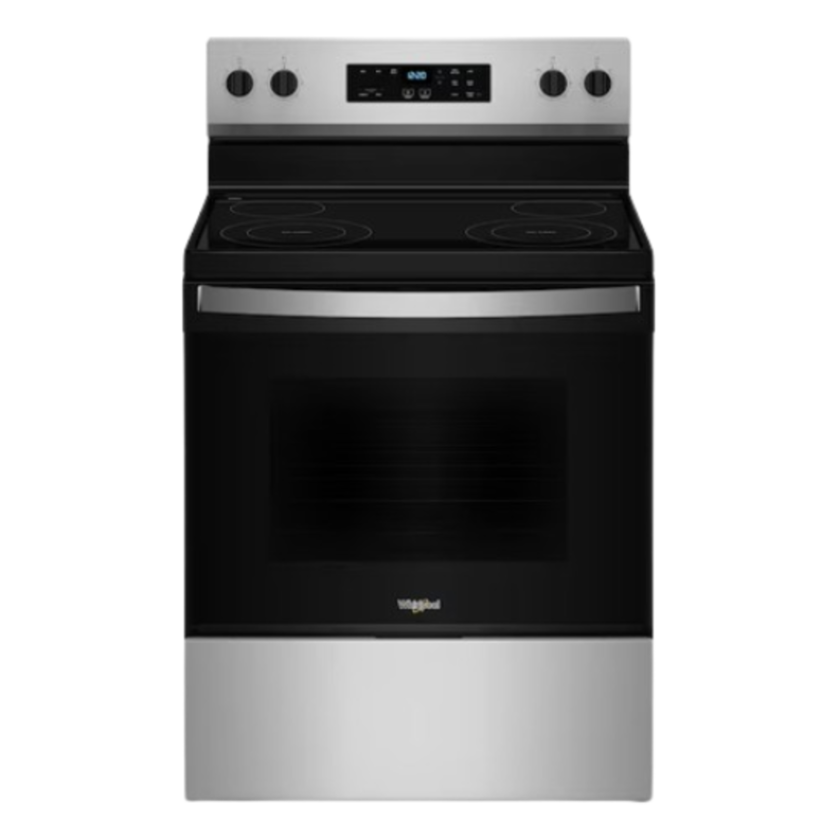 Whirlpool #WFES3030RS Whirlpool 30-in Glass Top 4 Burners 5.3-cu ft Freestanding Electric Range (Stainless Steel)