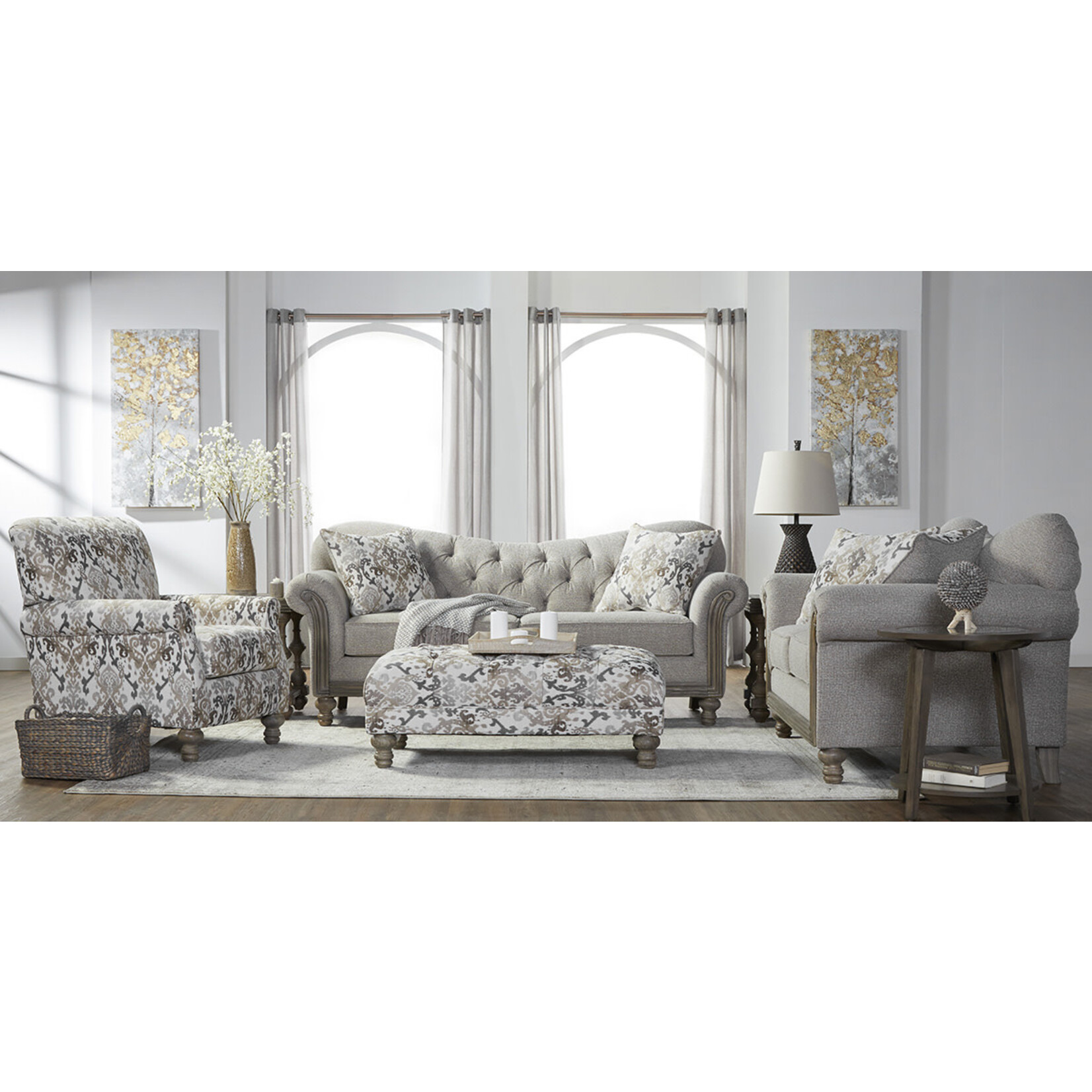 Hughes Furniture Hughes Furniture  Sandstone Oyster Kimani Marble Sofa