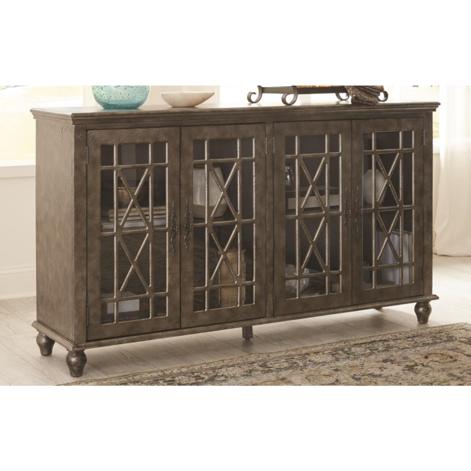 Kith Furniture Kith Furniture Harper's Branch Antique Platinum  Accent Console