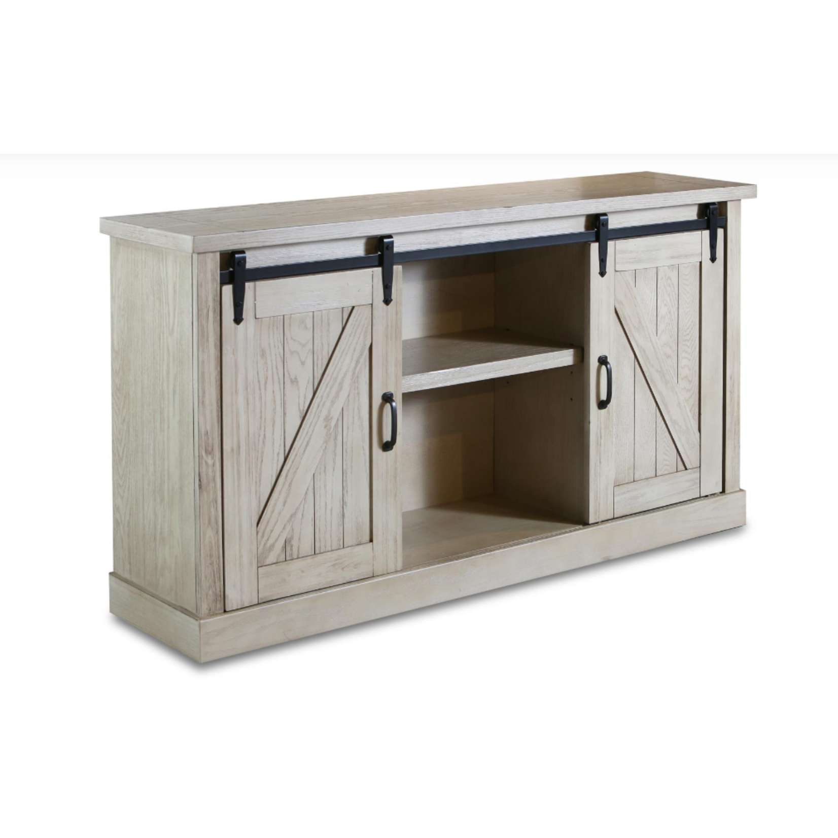 Kith Furniture Kith Furniture Rustic Cream Barndoor Entertainment Console