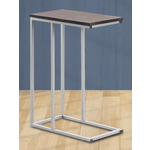 Kith Furniture 6021 Kith Furniture C-Table Silver Frame Black Top